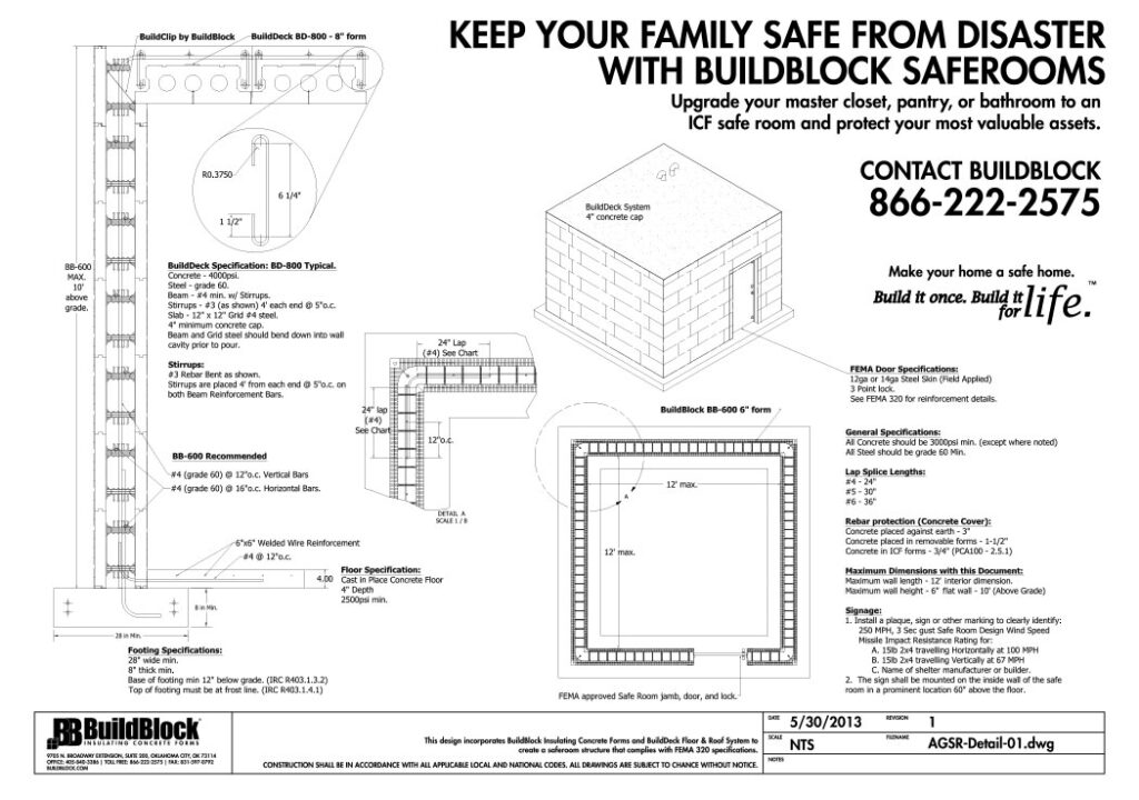 BuildBlock Safe Room Detail Sheet