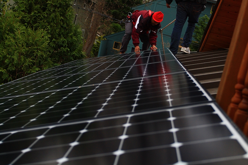 Solar panel installation