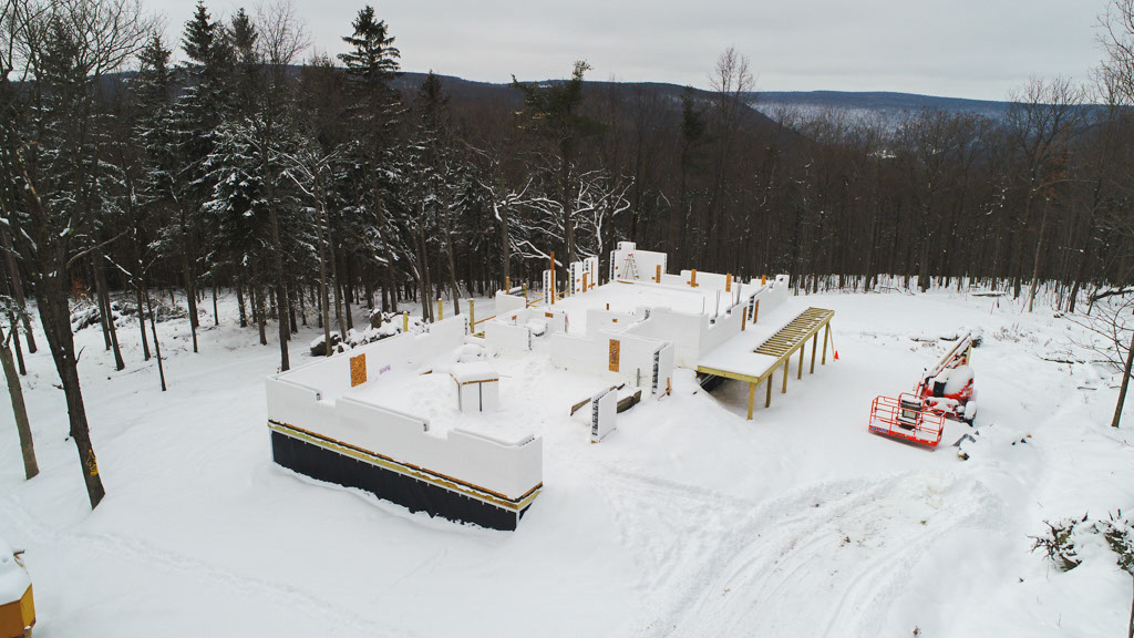 First course of ICF project in snowy weather.