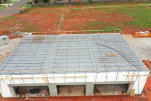 Super Floor decking placed and ready for concrete.