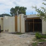 ICF walls of first floor stacked