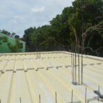 ICF decking placed in order to provide the floor for the next story
