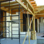 Santa Fe style ICF home under construction.