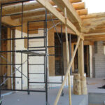 Santa Fe style ICF home under construction.