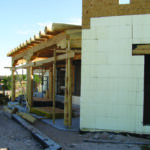 Santa Fe style ICF home under construction.