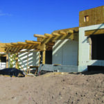 Santa Fe style ICF home under construction.