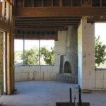 Santa Fe style ICF home under construction.