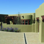 Santa Fe style ICF home under finished.