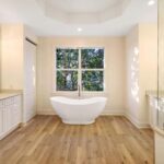 spacious master bathroom