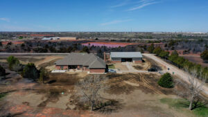 ICF home surrounded by wildfire damage