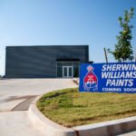 Finshed exterior of sherwin Williams project