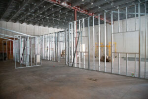 interior metal framing inside of an ICF structure