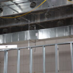 HVAC system being installed