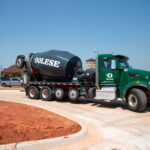 Dolese mix truck at jobsite