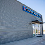 Side view of the Sherwin Williams project