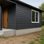 wall parging on residential home