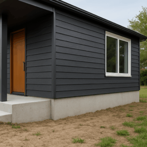 wall parging on residential home