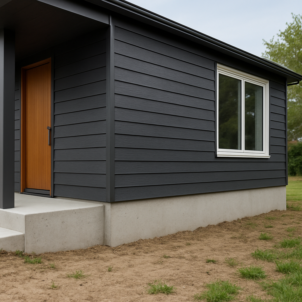 wall parging on residential home