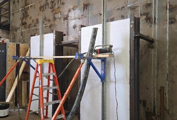 BuildBlock wall section at icc-500 impact testing