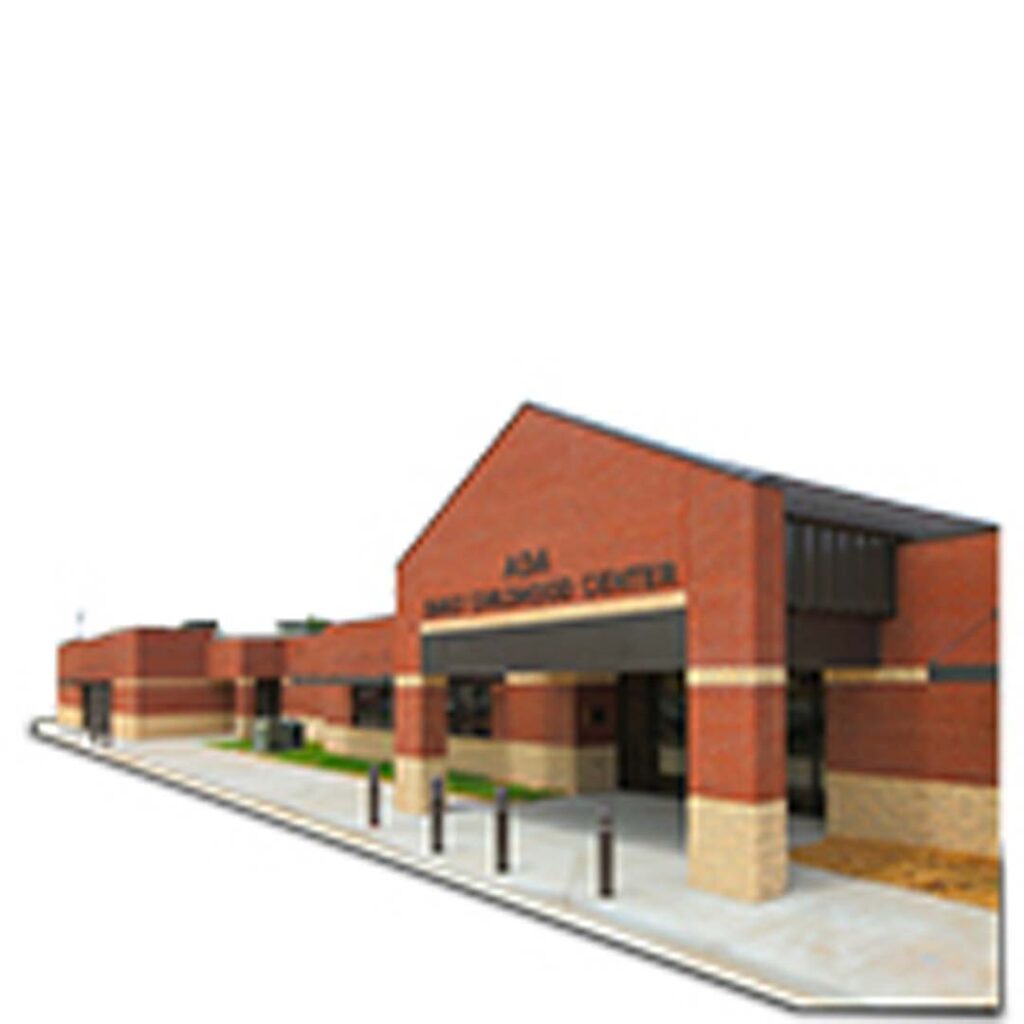 Front view of the Ada Early Childhood Development Center's ICF building in Ada, Oklahoma.